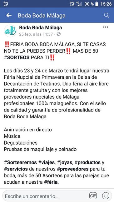 Feria de Bodas Málaga ahora en marzo. - 1