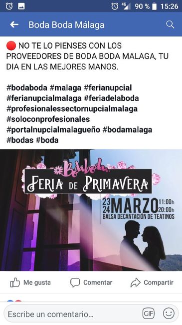 Feria de Bodas Málaga ahora en marzo. - 2