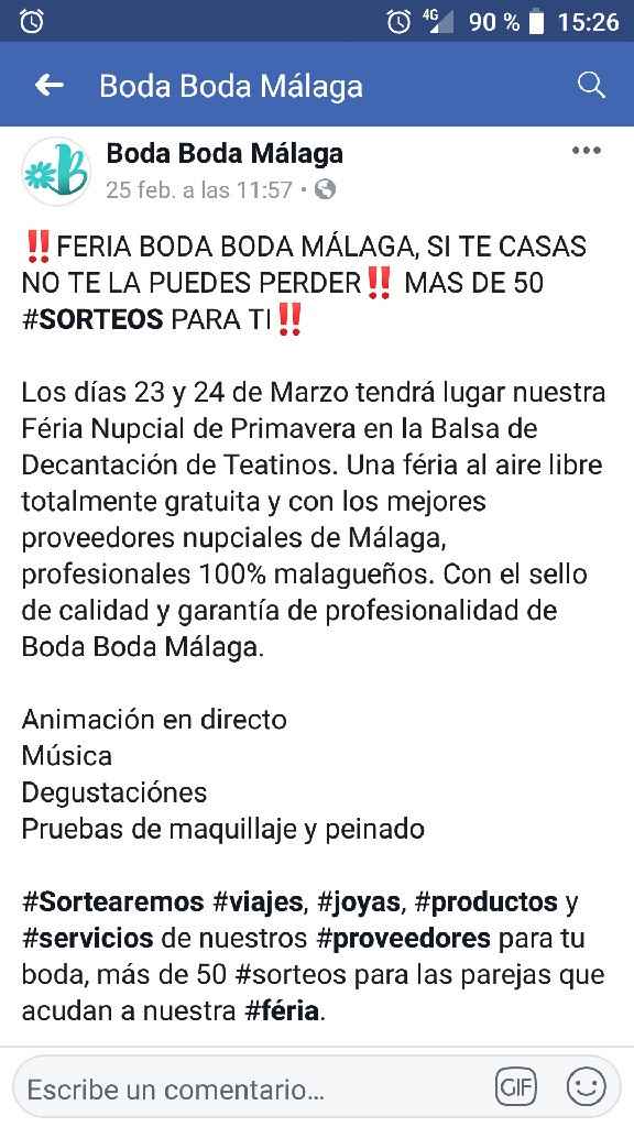 Feria de Bodas Málaga ahora en marzo. - 1