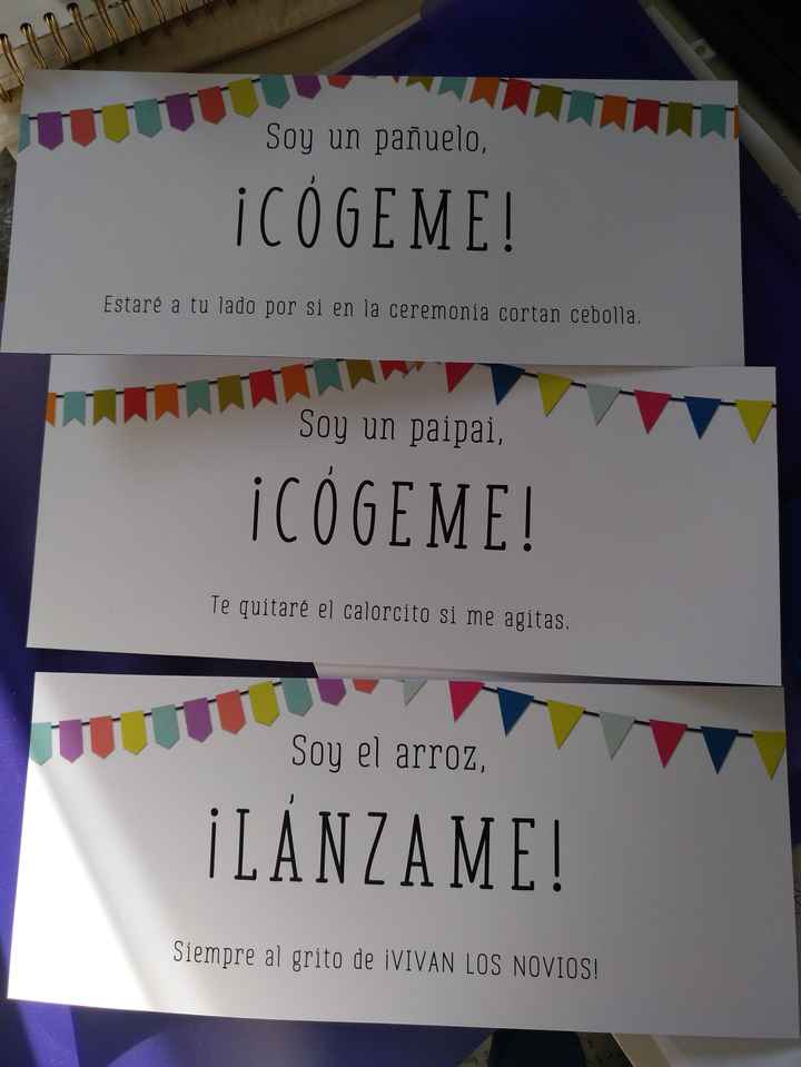 detalles de mi Boda. Mueble de la iglesia con pañuelos de papel paipais y arroz. - 2