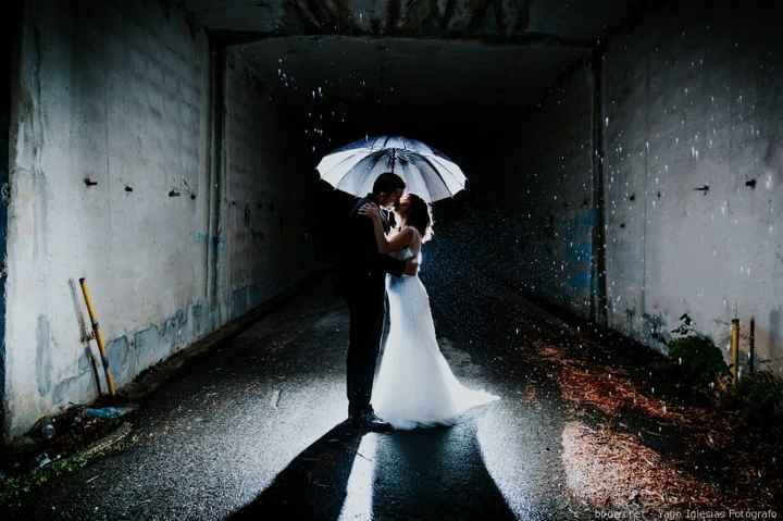 boda bajo la lluvia