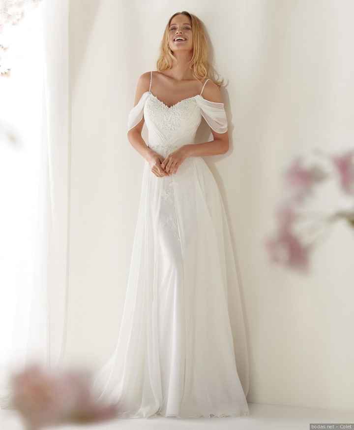 Vestido novia con tirantes