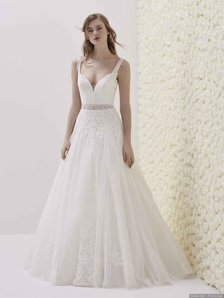 Vestido novia con tirantes