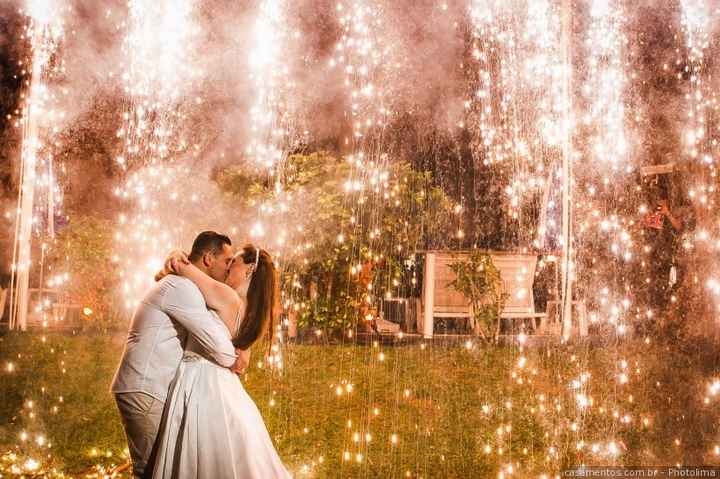 Fuegos artificiales boda