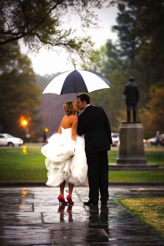 boda con lluvia