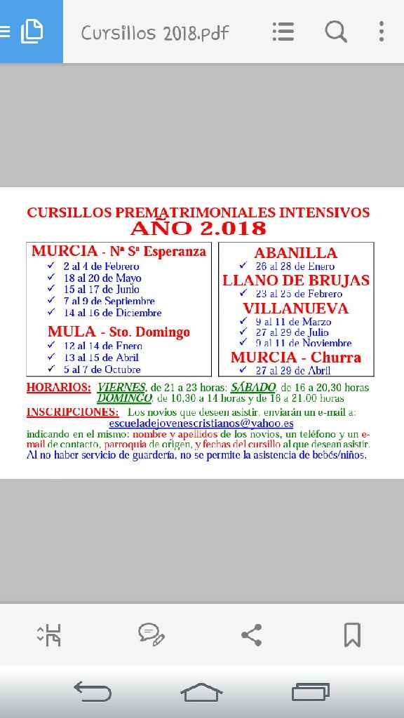 Cursillos pre matrimoniales - 1