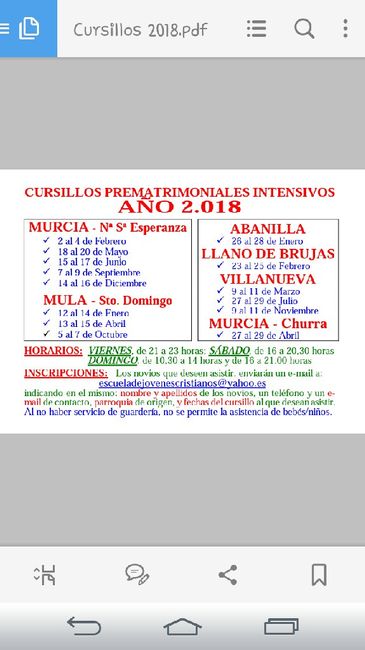 Cursillos pre matrimoniales - 1