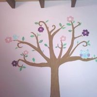 mural hecho a mano para mi bebe