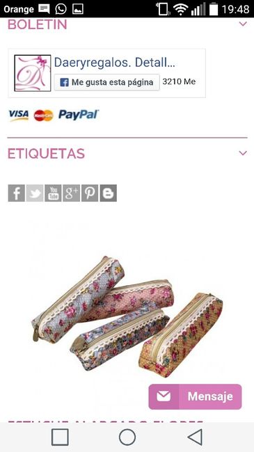Que detalles habéis escogido?? - 1