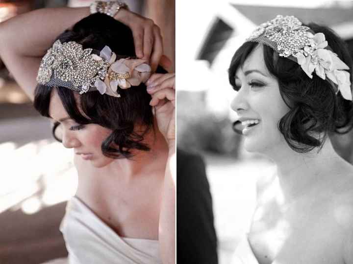 Tocado para novias de pelo cortito? - 4