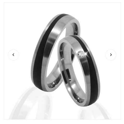 anillos titanio y carbono