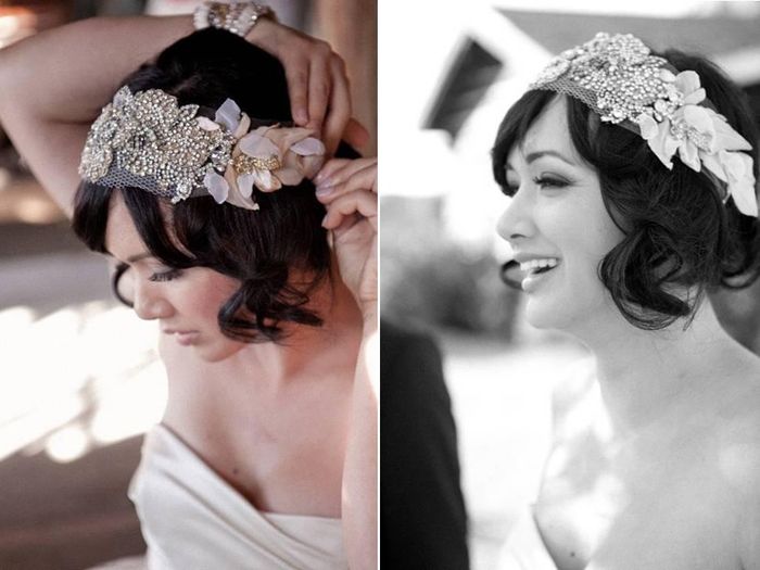 Tocado para novias de pelo cortito? - 4