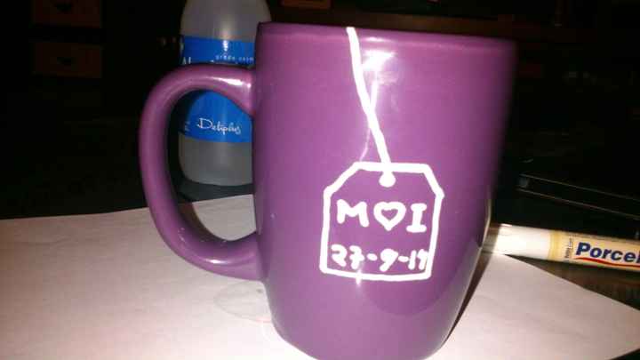 taza detrás