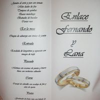 menu de boda