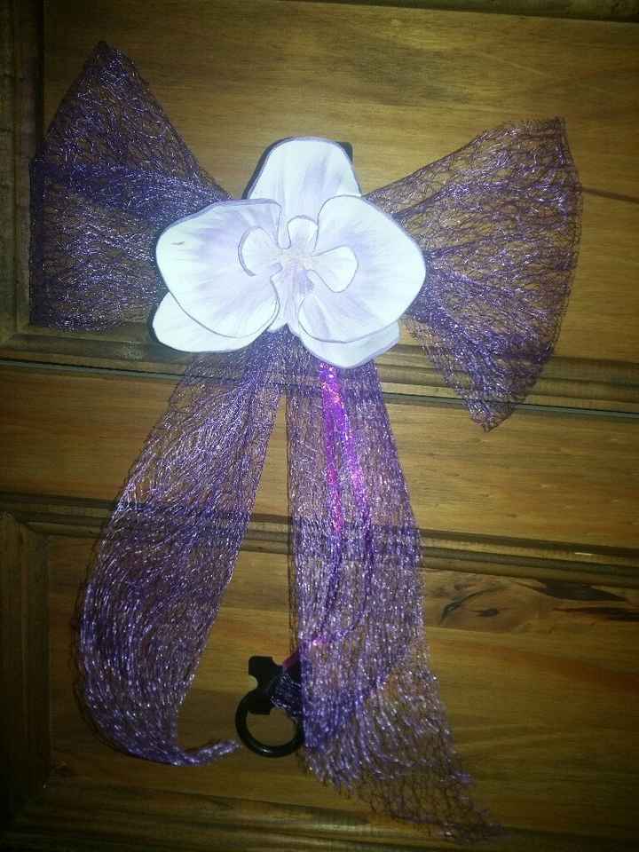 Decoracion floral coche de la novia - 1