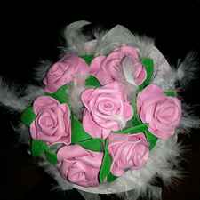 Emivery 300 pétalos de rosa falsos para boda, pétalos dispersos para niña,  pétalos de flores polvorientos, pétalos de flores polvorientos de boda