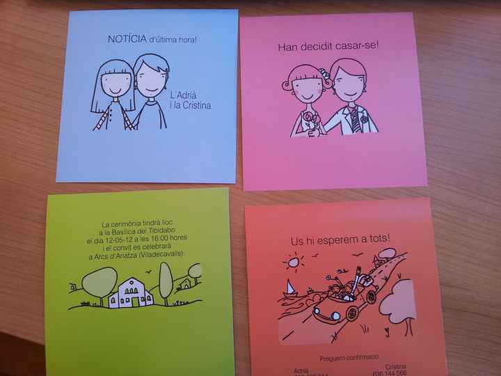 las invitaciones desmontadas!