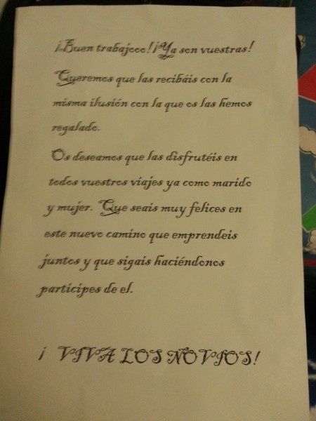 Dedicatoria del regalo! 
