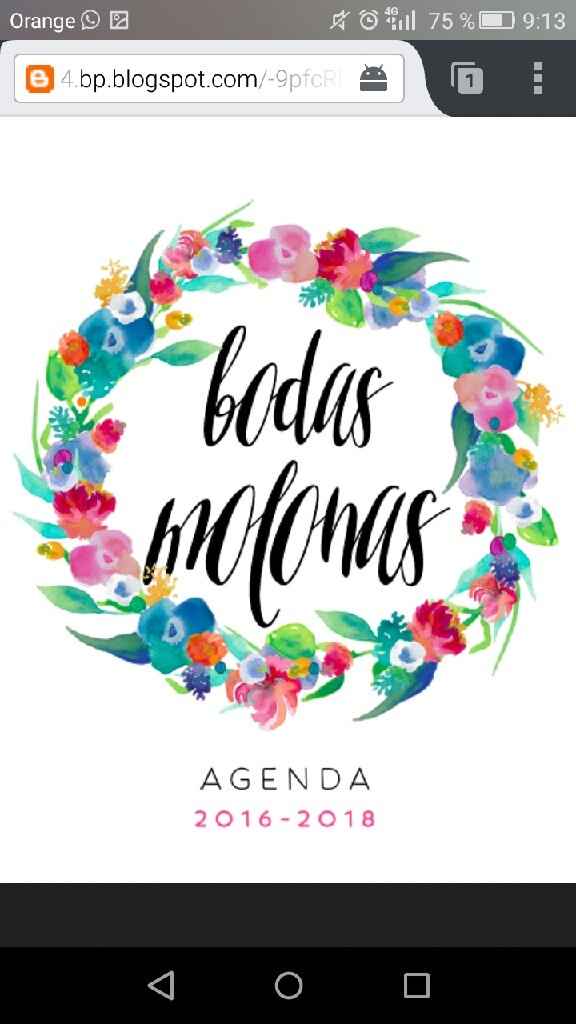 Agenda para novias imprimibles - 1