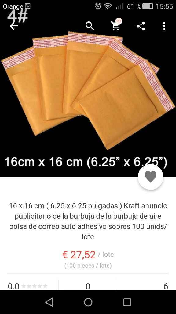 Donde comprar sobres de 16x16? - 1
