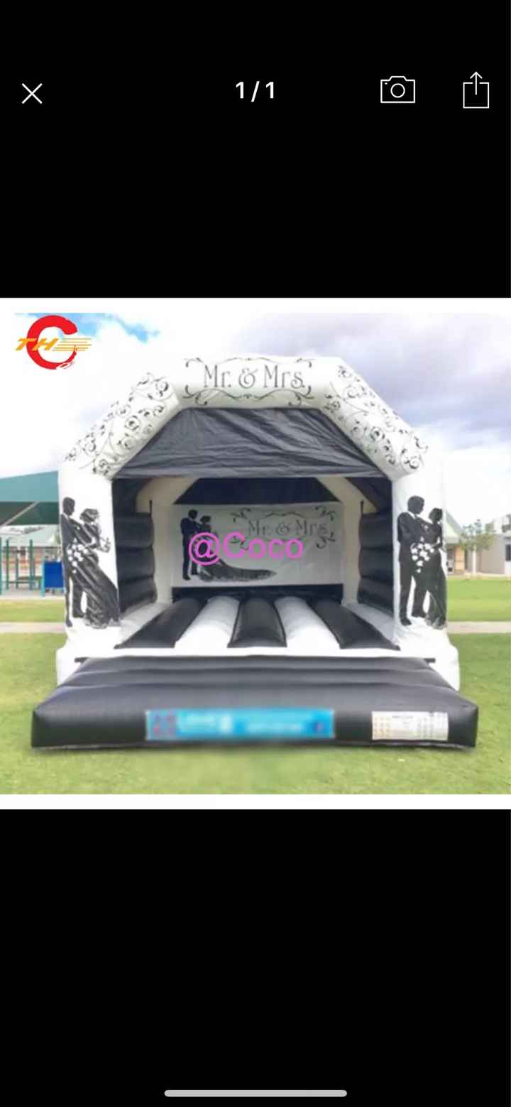 Castillo hinchable blanco - 1