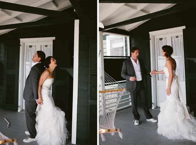 reaccion novio al ver a su novia