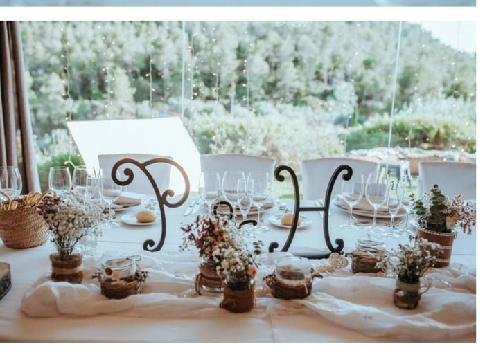 Letras de boda para la mesa 1