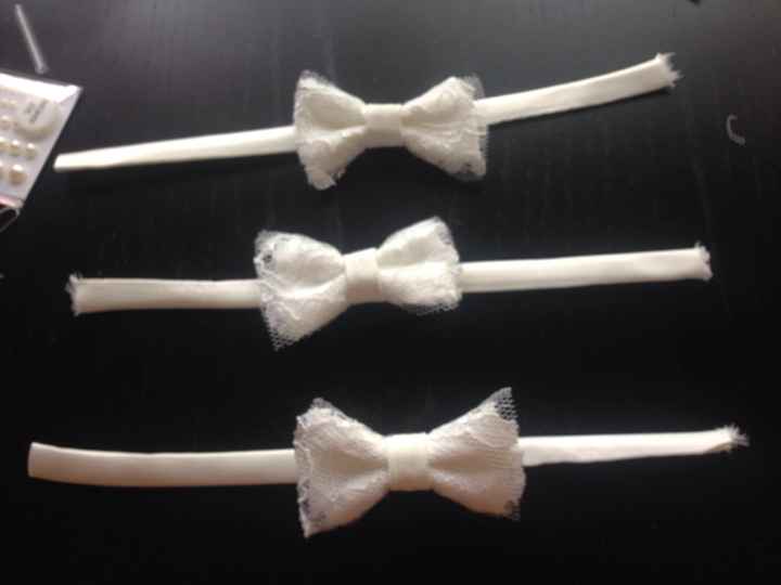 Pulseras con las sobras del vestido - 3
