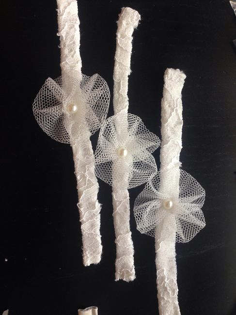 Pulseras con las sobras del vestido - 2