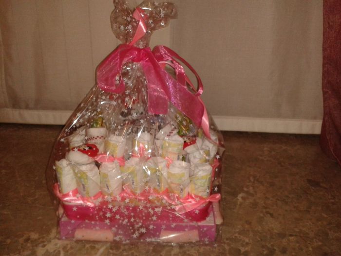 1r pastel de pañales para mi princesa - 2