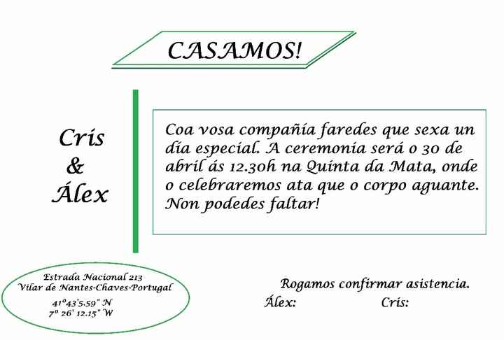 Texto invitación