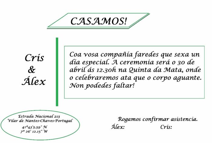 Texto invitación