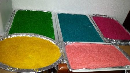 Teñir arroz con papel pinocho! - 1