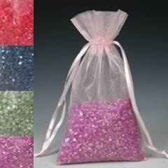 Arroz de colores en bolsa de organza