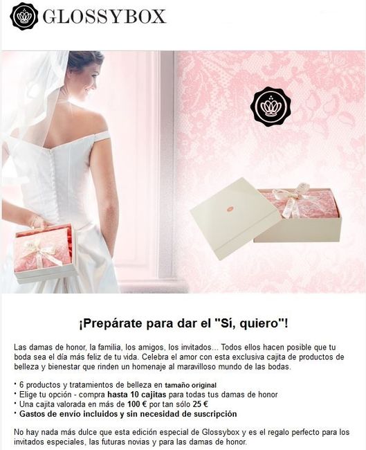 Glossybox - especial bodas