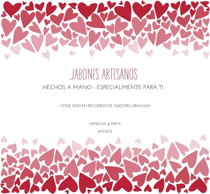 Cartel para los jabones 
