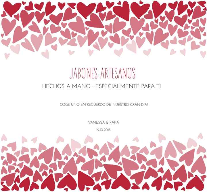 Cartel para los jabones 