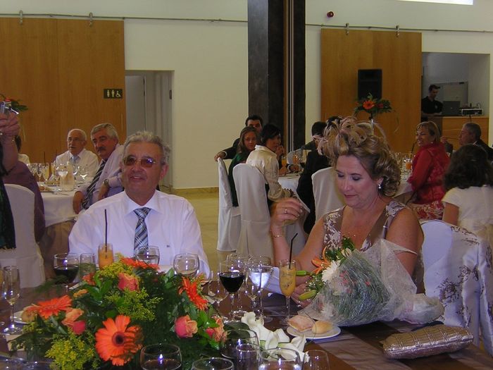 decoración mesa novios 