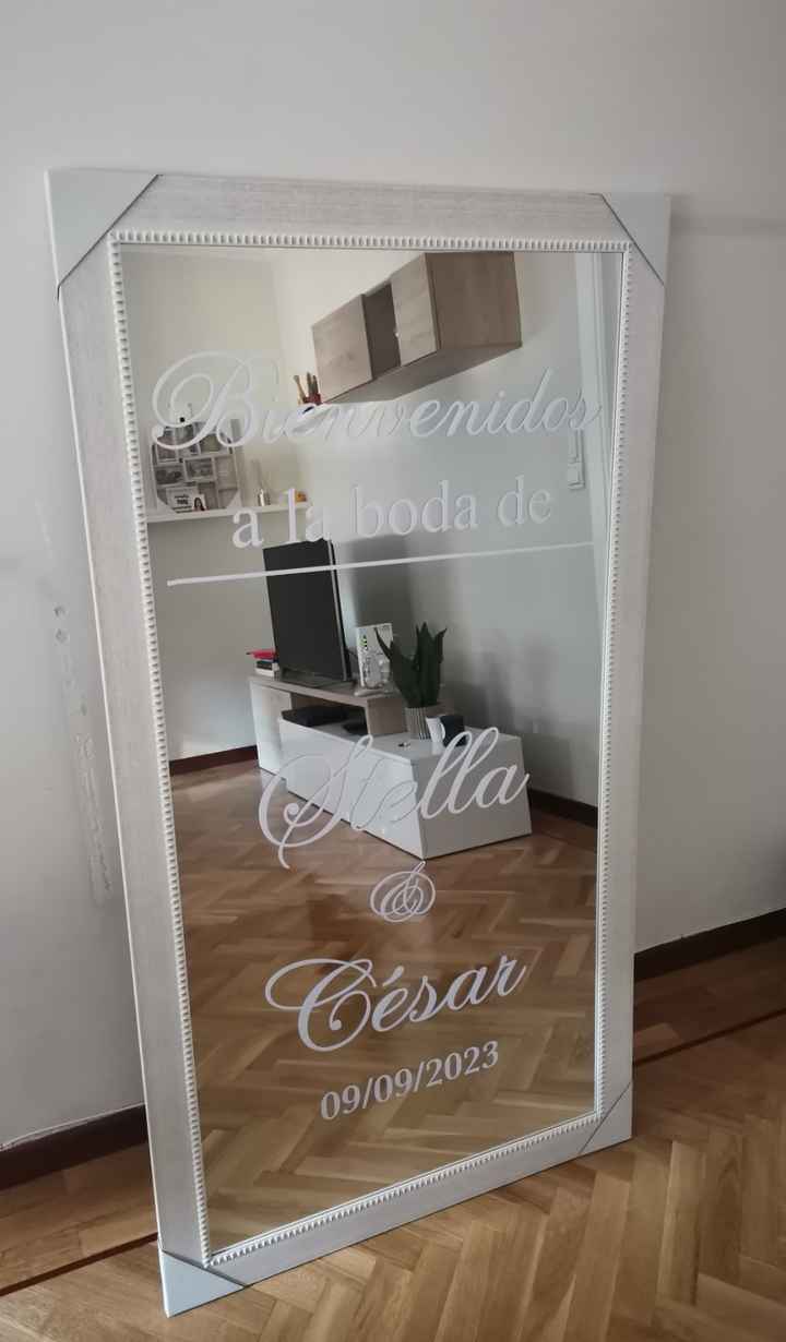 Letras adhesivas para espejo Bienvenida - 1