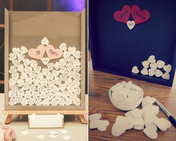 Decoración Corazones - Libro Firmas