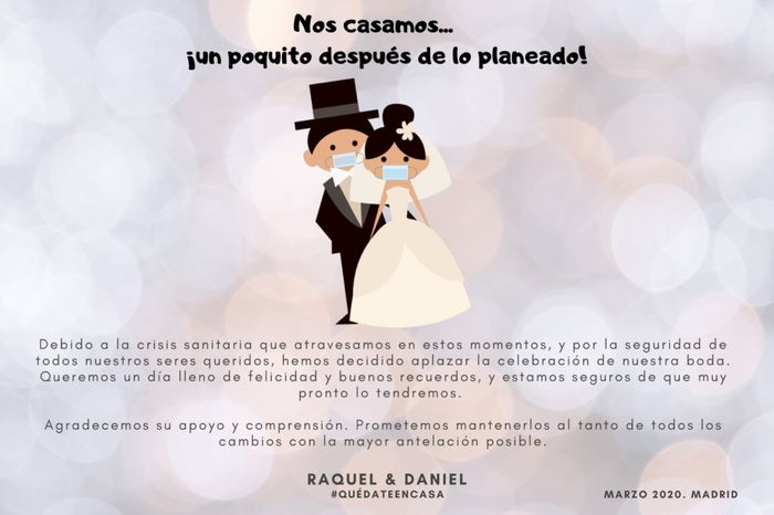 Avisar invitados del aplazamiento de la boda 5