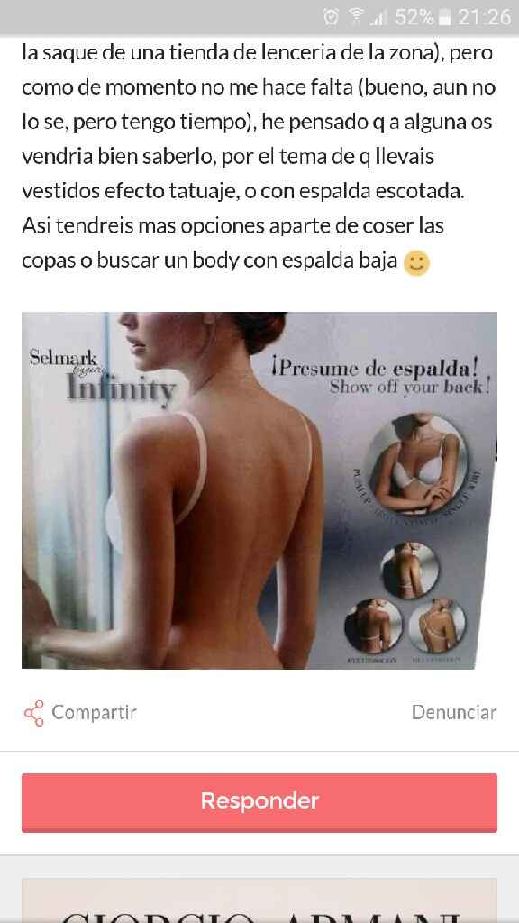 Sujetador para vestido con escote en la espalda - 1