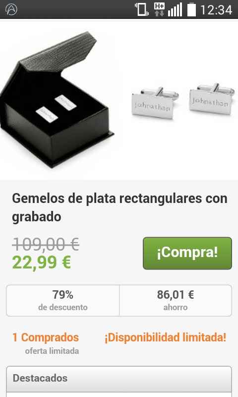 Gemelos plata grabados - 1