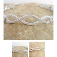 pulsera plata y circonitas