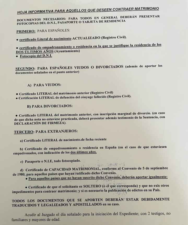 Documentos registro civil - 1