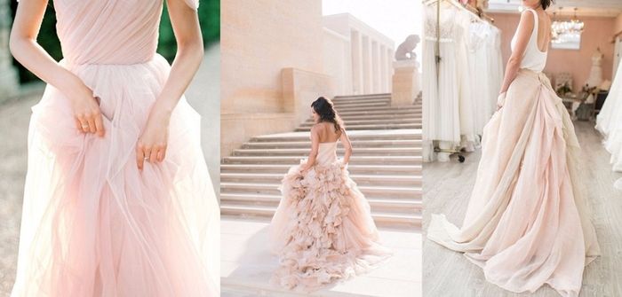 Vestido de novia rosa cuarzo