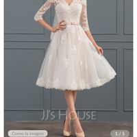 Vestido corto novia talla 48 - 1