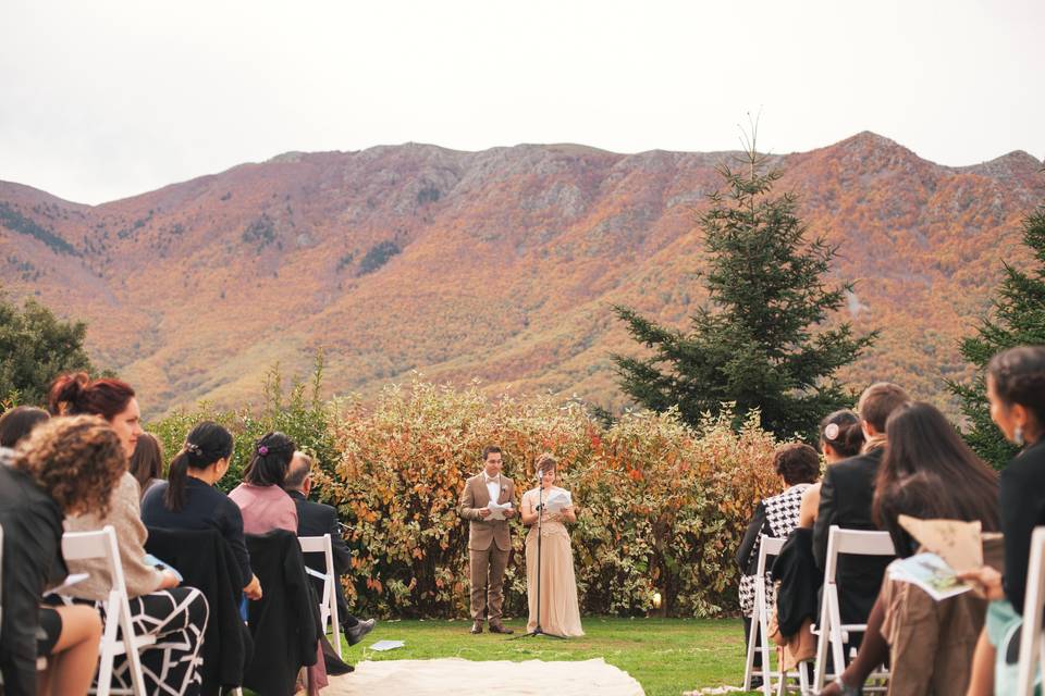 Ceremonia en la montaña