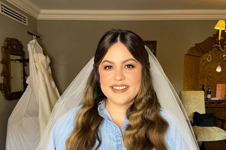 Novia con maquillaje natural