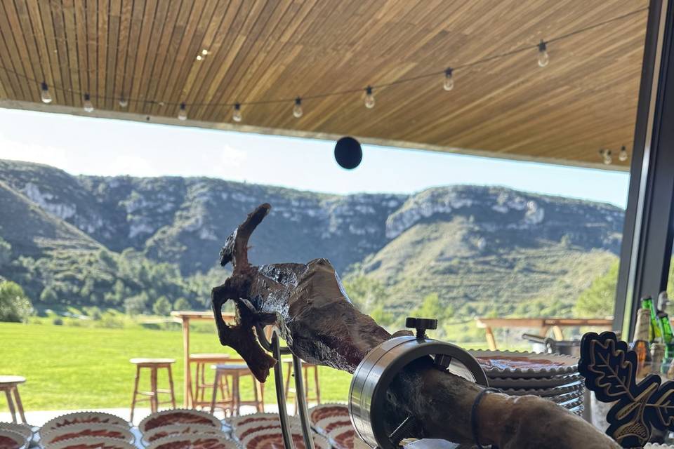Jamón y vistas bonitas